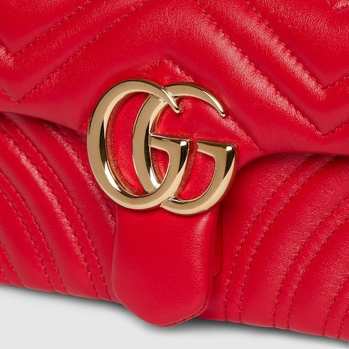 GG Marmont small shoulder bag - bright red leather