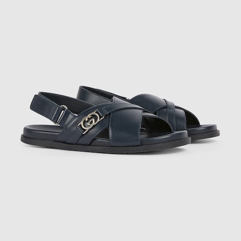Children's sandal - dark blue leather