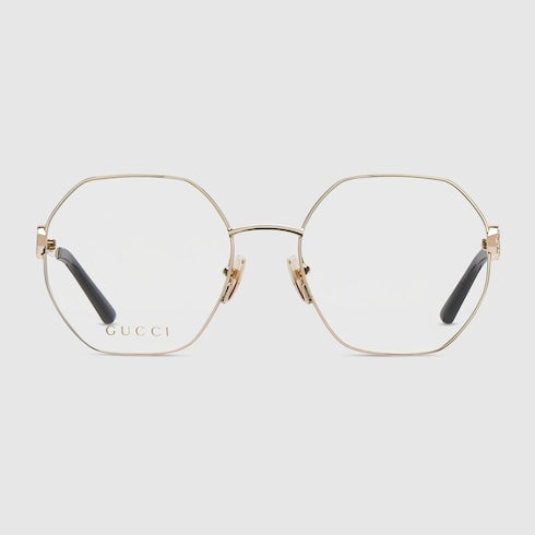 Square optical frame - gold-toned
