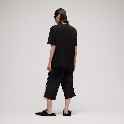 Cotton T-shirt with muted Web - black