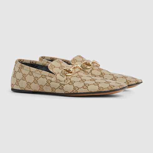 Women's Ragazzo loafer - sand GG canvas
