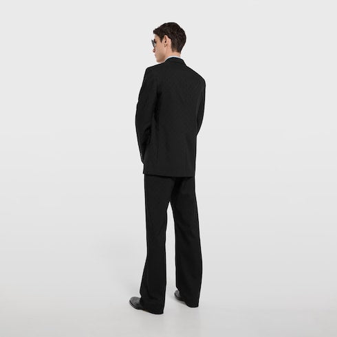 GG wool pants - black