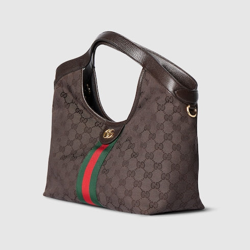 Gucci Giglio small tote bag - dark brown GG canvas