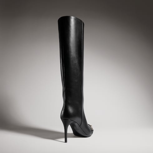 Women's Donna slip-on boot - black leather