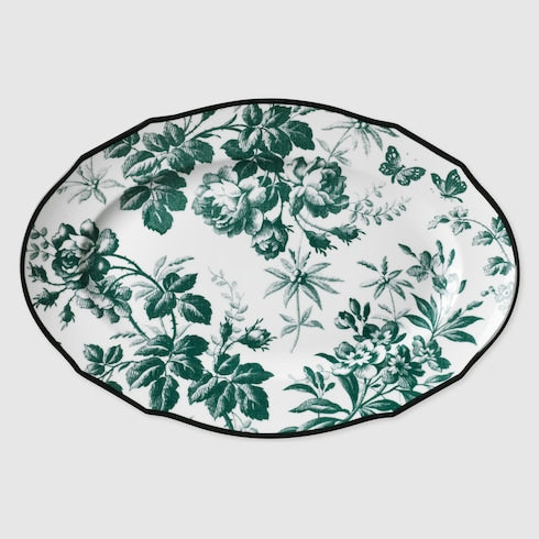 Green Herbarium Oval Tray - Green