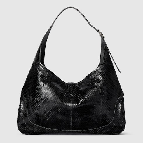 Gucci Jackie 1961 large python bag - black