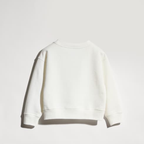 Children's cotton sweatshirt with print - white