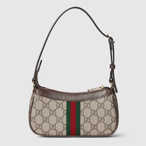 Ophidia mini shoulder bag - beige and brown GG fabric