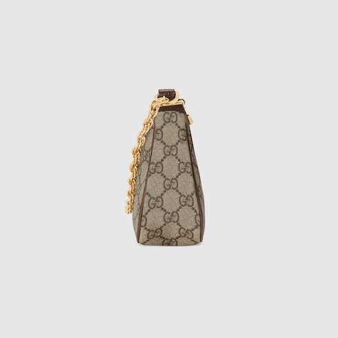 Ophidia small shoulder bag - beige and dark brown GG Supreme