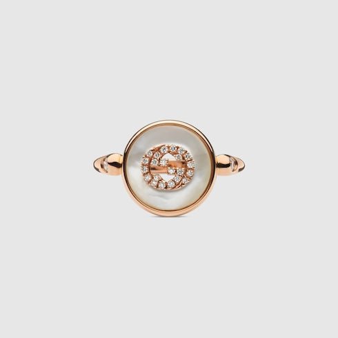 Gucci Interlocking diamond 18k ring - 18k rose gold