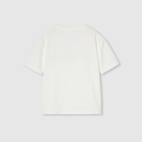 Children's printed cotton T-shirt - white