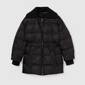 Gabardine fine nylon jacket with logo - black