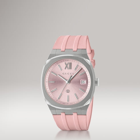 Gucci 25H watch, 36mm - pink rubber
