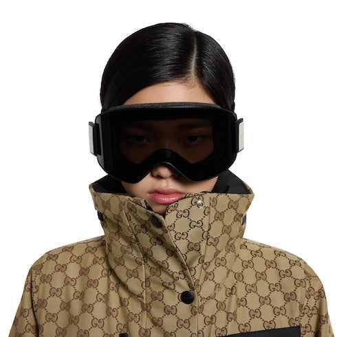 Mask-shaped sunglasses - black
