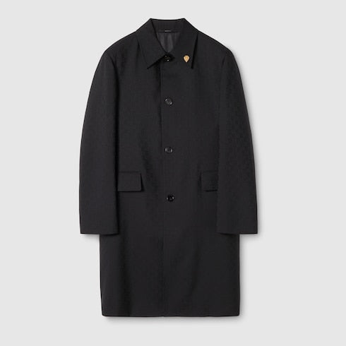 GG wool coat - black