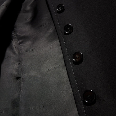 Linen blend caban - black
