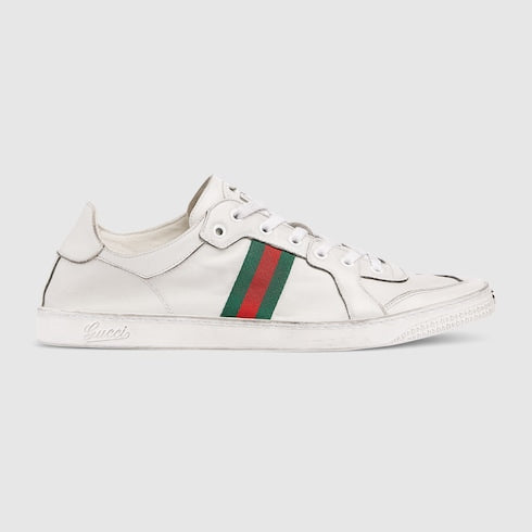 Men's Stretch low-top sneaker - white leather