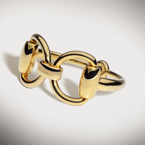 Horsebit bangle bracelet - gold-toned brass