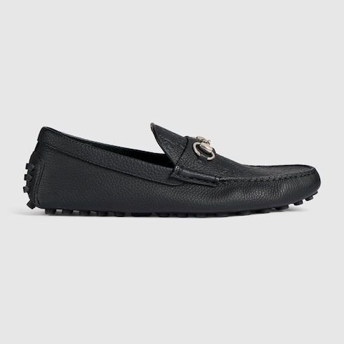 Men's driver with Horsebit - black GG leather