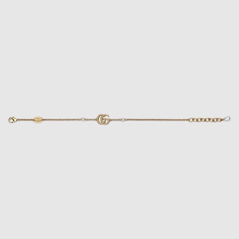 GG Marmont chain bracelet with charm - yellow gold-toned metal