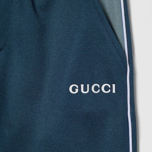 Children's technical jersey pants - dark blue and blue
