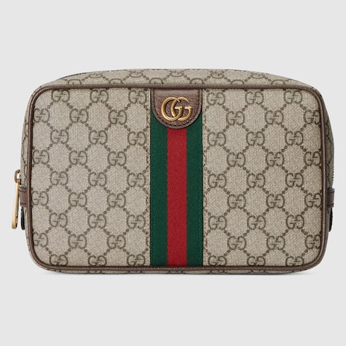 Gucci Savoy small toiletry case - beige and ebony Supreme
