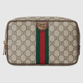 Gucci Savoy small toiletry case - beige and ebony Supreme