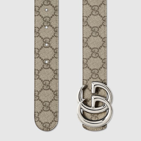 Reversible GG Marmont belt - black leather