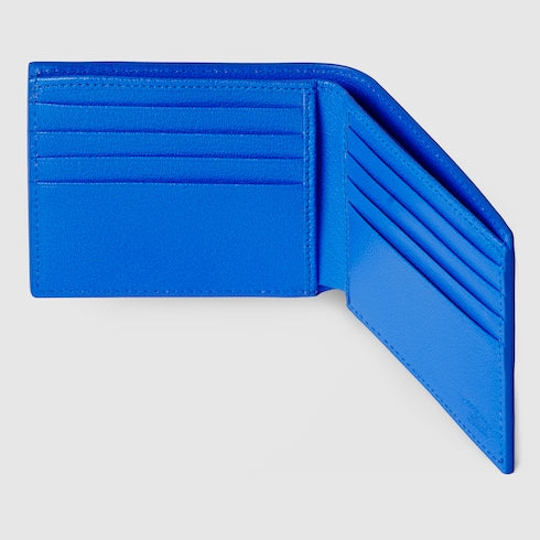 Lira bi-fold wallet - bright blue leather