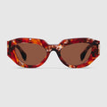 Cat eye frame sunglasses - warm brown tortoiseshell
