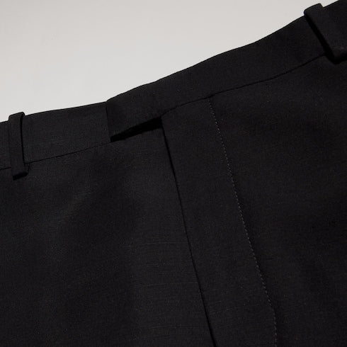 Linen blend pants - black