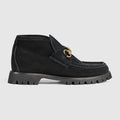 Women's ankle boot with Horsebit - black suede