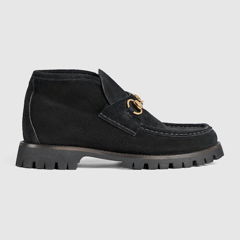 Women's ankle boot with Horsebit - black suede