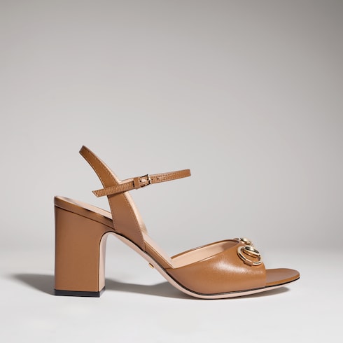 Women's Horsebit sandal - brown leather