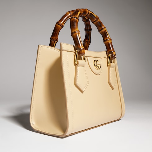 Gucci Diana small tote bag - light yellow leather