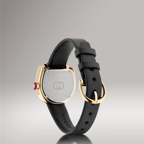 Gucci Horsebit watch, 27x23mm - black leather