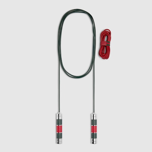 Jump rope with case - green