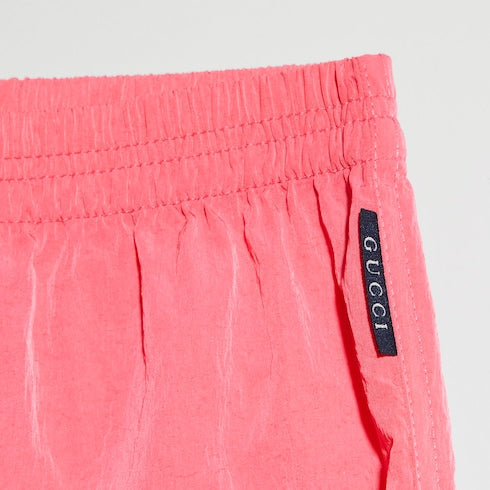 Baby nylon froissé shorts - pink