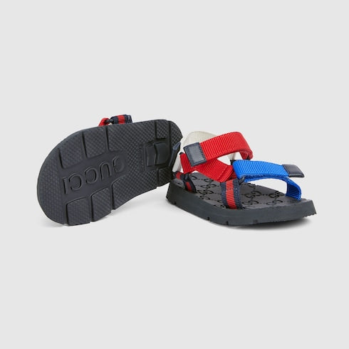 Toddler sandals with Web - blue, red and white