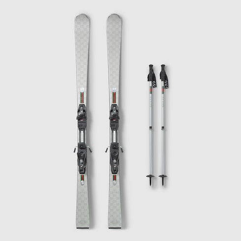 Gucci x HEAD ski set - silver, white and black