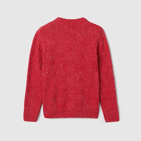 Children's GG cotton cardigan - red