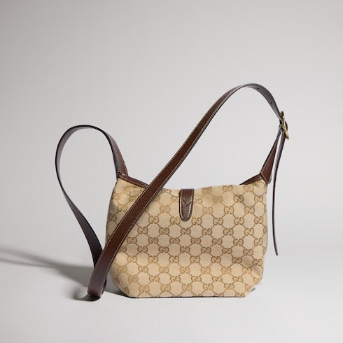 GG mini bag - sand and brown GG canvas