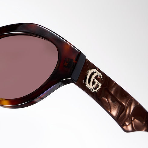 Cat-eye frame sunglasses - brown tortoiseshell