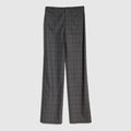 Checked fine wool pants - grey and beige