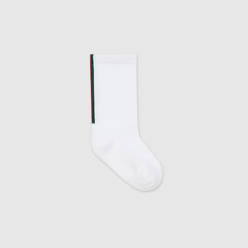 Baby cotton blend socks with Web - white