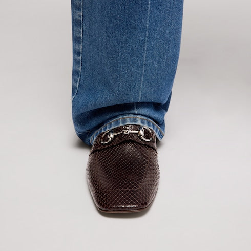 Women's Ragazzo python mule - black