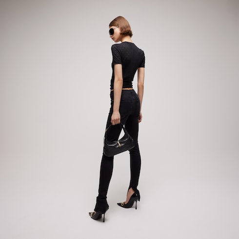 GG cotton devoré T-shirt - black