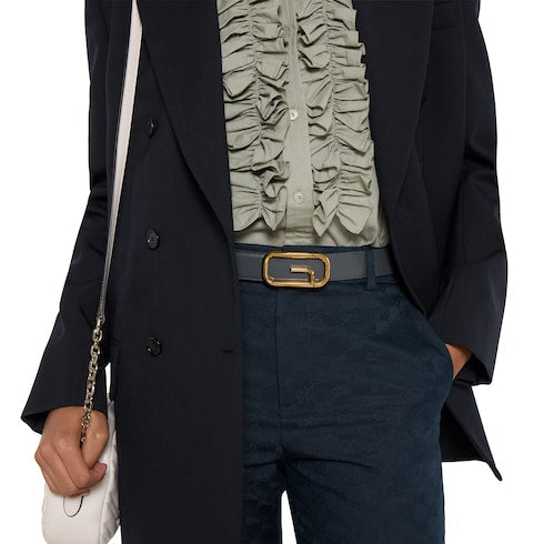 GG cotton gabardine pants - blue