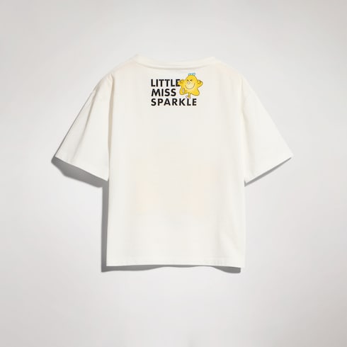 Children's cotton T-shirt with print - white