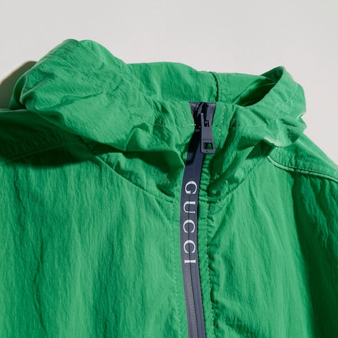 Children's nylon froissé jacket - green